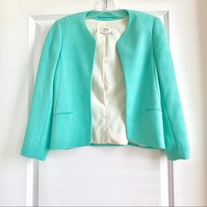 Mint green Wilfred blazer with padded shoulders